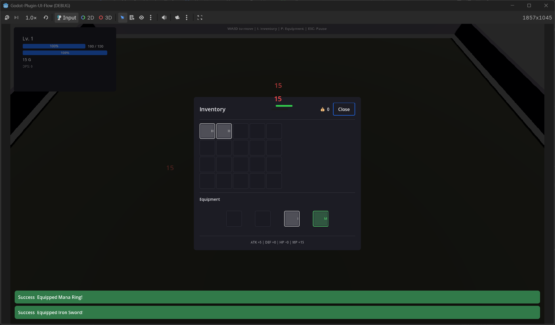 InventoryGrid in the Survivors demo